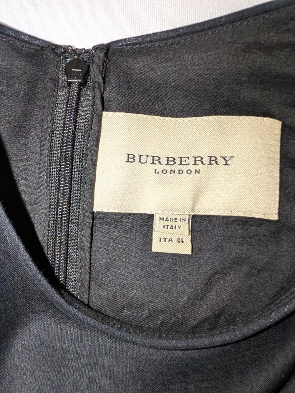 Burberry	 London | Black Cotton Tiered Ruffle Bottom Sleeveless Dress Size US 10 - Picture 9 of 14